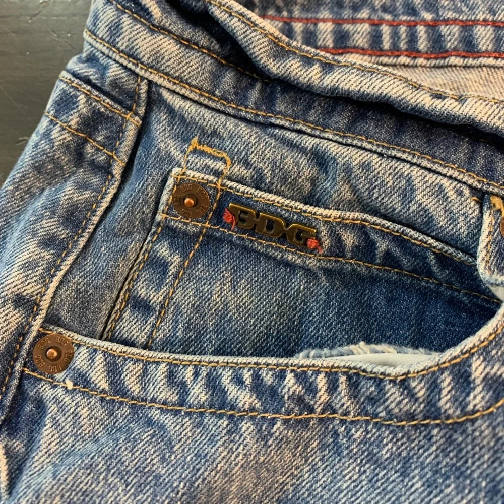 BDG Urban Outfitters Mens Relaxed Baggie Leg Jeans 34x32 (34x29)‎ Blue Denim